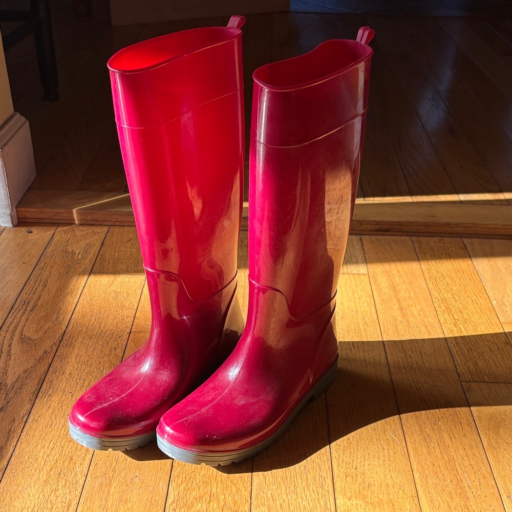 Red Christmas Wellies Rain boots
